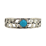 Marco Patania - "Trellis Cuff" with Supernova Turquoise and Sterling Silver, size 6.5