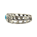 Marco Patania - "Trellis Cuff" with Supernova Turquoise and Sterling Silver, size 6.5
