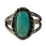 Navajo - Turquoise and Silver Ring c. 1930s, size 4.5