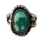 Navajo - Turquoise and Silver Ring c. 1930s, size 2.75