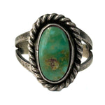 Navajo - Turquoise and Silver Ring c. 1930s, size 2.25
