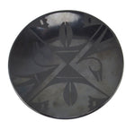 Maria (1887-1980) and Julian Martinez (1885-1943) - San Ildefonso Black on Black Plate c. 1925-43, 7.375" diameter
