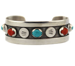 Marco Patania - Turquoise, Spiny Oyster, and Sterling Silver Overlay Bracelet, size 6.75
