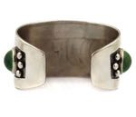 Marco Patania - Vaseline Glass and Sterling Silver Bracelet, size 6.5