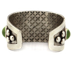Marco Patania - Vaseline Glass and Sterling Silver Bracelet, size 6.5