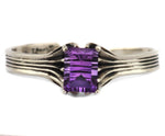 Sam Patania - "Grand Cathedral Cuff" Amethyst and Sterling Silver Bracelet, size 6.25