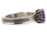 Sam Patania - "Grand Cathedral Cuff" Amethyst and Sterling Silver Bracelet, size 6.25