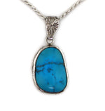 Marco Patania - Sleeping Beauty Turquoise and Sterling Silver Necklace, 16" length