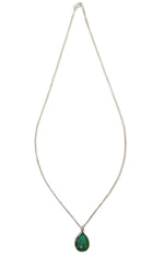 Sam Patania - Turquoise and Sterling Silver "Ceremonial Drop" Necklace, 24" length