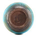 Rose Cabat (1914-2015) - Large Turquoise Ovoid with Olive Browns c. 1960-75, 9" x 6.5"