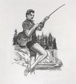 Dennis Ziemienski - Ziemienski: The Art of Dennis Ziemienski with "Angling for a Catch" Drawing