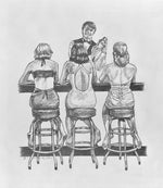 Dennis Ziemienski - Ziemienski: The Art of Dennis Ziemienski with "The Busy Bartender" Drawing