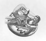 Dennis Ziemienski - Ziemienski: The Art of Dennis Ziemienski with "Cocktail on a Pink Flamingo" Drawing