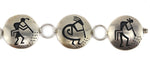 Manuel Hoyungowa (1953-2011) - Hopi - Silver Overlay Concho Belt with Kokopelli Designs c. 1980s, 35" length