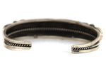 Navajo - Turquoise and Silver Row Bracelet c. 1960s, size 6.375