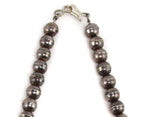 Navajo - Turquoise with Quartz Inclusions and Silver Squash Blossom Necklace c. 1960s, 27" length