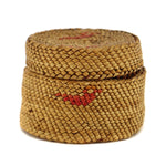 Makah Lidded Basket with Duck Pictorials c. 1900-20s, 2" x 2.75"