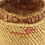 Makah Lidded Basket with Duck Pictorials c. 1900-20s, 2" x 2.75"