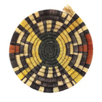 Hopi Polychrome Coil Plaque c. 1950-60s, 7.75" diameter