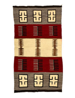 Navajo Double Saddle Blanket c. 1920s, 50.5" x 28"