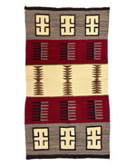 Navajo Double Saddle Blanket c. 1920s, 50.5" x 28"