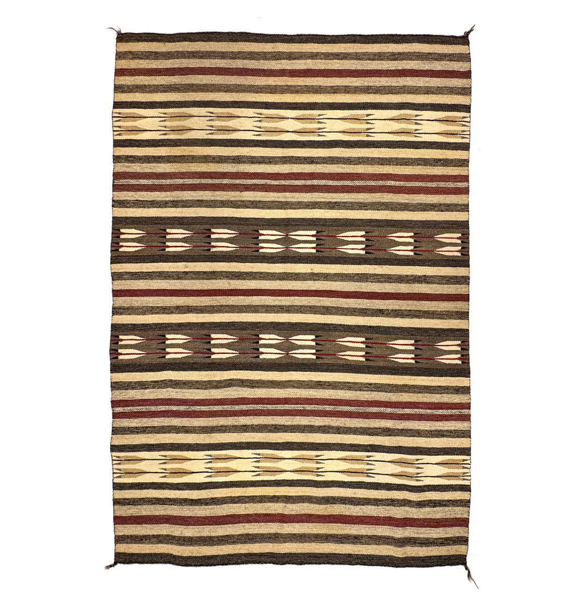 Chinle Rugs Navajo Chinle Rug with Feather Pictorials c. 1930s, 85