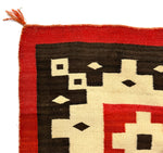 Navajo Crystal J.B. Moore Plate IV Rug c. 1900s, 104.5" x 77.5"