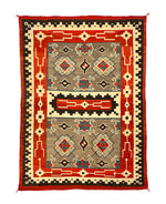 Navajo Crystal J.B. Moore Plate IV Rug c. 1900s, 104.5" x 77.5"