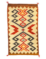 Navajo Eyedazzler Rug c. 1900-10s, 74" x 43.5"