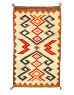 Navajo Eyedazzler Rug c. 1900-10s, 74" x 43.5"