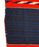 Navajo Moki Blanket with Hand-Spun 3-Ply Yarn, and Indigo Dye c. 1870s, 70.5" x 51"