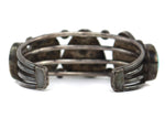 Navajo - Turquoise and Silver Row Bracelet c. 1940s, size 6.25