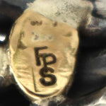 Sam Patania - 18K Gold and Sterling Silver Ring with Floral Design c. 2000, size 5.75