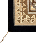 Salina Dale (b.1936) - Navajo Two Grey Hills Tapestry Weaving c. 1960s, 43" x 30.5" - Very Tight Weave