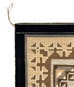 Salina Dale (b.1936) - Navajo Two Grey Hills Tapestry Weaving c. 1960s, 43" x 30.5" - Very Tight Weave