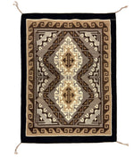 Salina Dale (b.1936) - Navajo Two Grey Hills Tapestry Weaving c. 1960s, 37" x 28" - Very Tight Weave