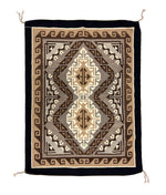 Salina Dale (b.1936) - Navajo Two Grey Hills Tapestry Weaving c. 1960s, 37" x 28" - Very Tight Weave