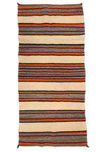 Navajo Double Saddle Blanket c. 1940-50s, 59" x 27"