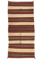 Navajo Double Saddle Blanket c. 1940-50s, 59" x 27"