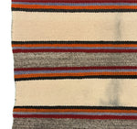 Navajo Double Saddle Blanket c. 1940-50s, 59" x 27"