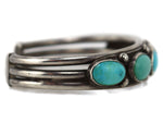 Navajo - Turquoise and Silver Bracelet c. 1920s, size 6.5
