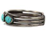 Navajo - Turquoise and Silver Bracelet c. 1920s, size 6.5