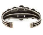 Navajo - Turquoise and Silver Row Bracelet c. 1920s, size 7.25