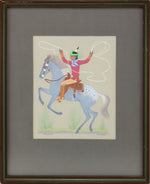 Harrison Begay "Haskay Yahne Yah" (1914-2012) - Young Rider on Horseback