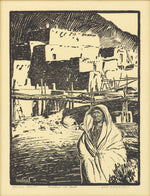 Lon Megargee (1883-1960) - Pueblo de Taos