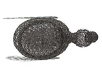 Edgar Lewis - Tohono O'odham Wire Basket Duck c. 2010s, 7.5" x 14" x 6.5"