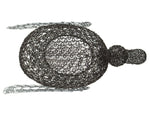 Edgar Lewis - Tohono O'odham Wire Basket Duck c. 2010s, 7.5" x 14" x 6.5"