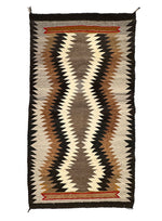 Navajo Crystal Rug c. 1940-50s, 60" x 33.5"