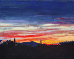 Moira Marti Geoffrion - Tucson Mountains Sunset