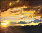 Moira Marti Geoffrion - Full Moon Sunset